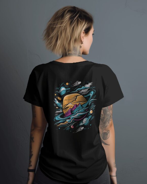 PLANET WITH RINGS T-SHIRT - Image 7