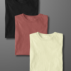 PACK OF 3 T-SHIRTS - BLACK, DUSTY PINK, CREAM