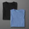 PACK OF 2 T-SHIRTS - BLACK, PETROL BLUE
