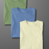 PACK OF 3 T-SHIRTS - KHAKI, PETROL BLUE, CREAM