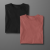 PACK OF 2 T-SHIRTS - BLACK, DUSTY PINK