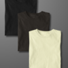 PACK OF 3 T-SHIRTS - BLACK, COFFEE BROWN, CREAM