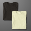 PACK OF 2 T-SHIRTS - COFFEE BROWN, CREAM