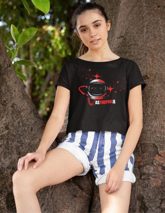 ASTROPHILIA TYPOGRAPHY CROP T-SHIRT