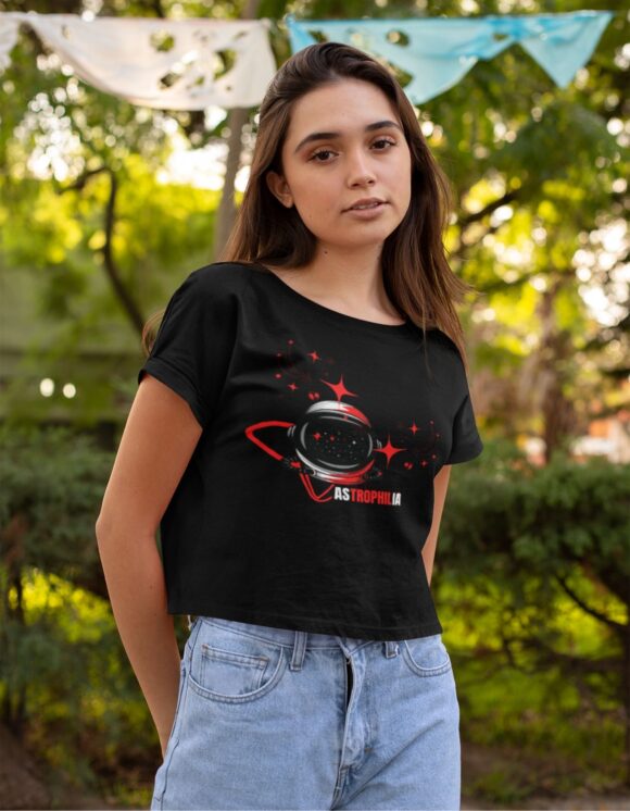 ASTROPHILIA TYPOGRAPHY CROP T-SHIRT - Image 2