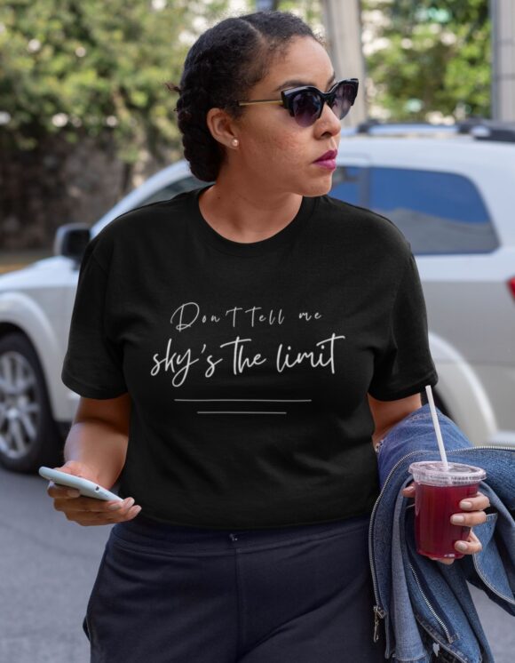 SKY TYPOGRAPHY CROP T-SHIRT - Image 2