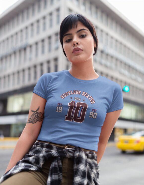 HUSTLERS HEAVEN TYPOGRAPHY CROP T-SHIRT - Image 6