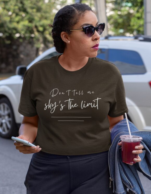 SKY TYPOGRAPHY CROP T-SHIRT - Image 4