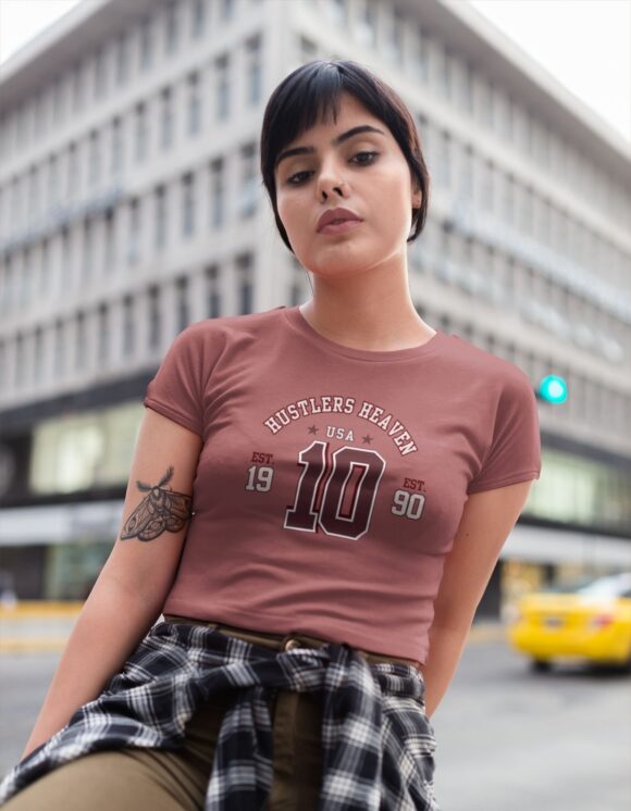 HUSTLERS HEAVEN TYPOGRAPHY CROP T-SHIRT - Image 4